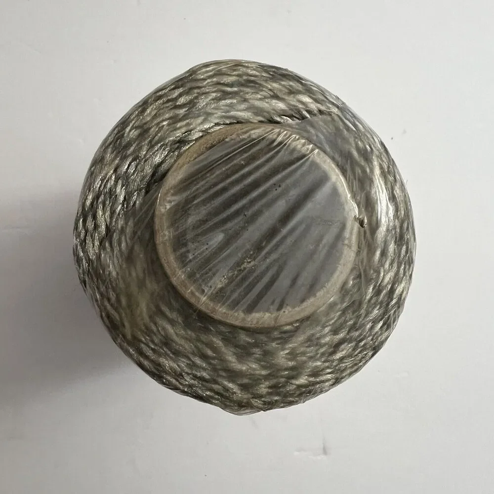 Vintage Florida Macrame Olefin Fiber Cord 4mm 100yds 300ft Herculon Gray Black